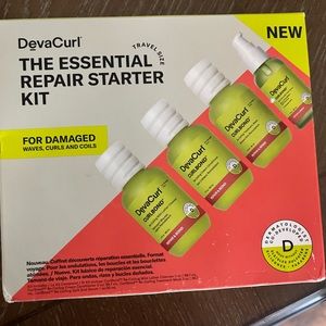 Devacurl Essential Repair Starter Kit: cleanser, conditioner, mask, serum